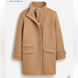 J crew Toscana coat in Italian stadium-cloth wool blend